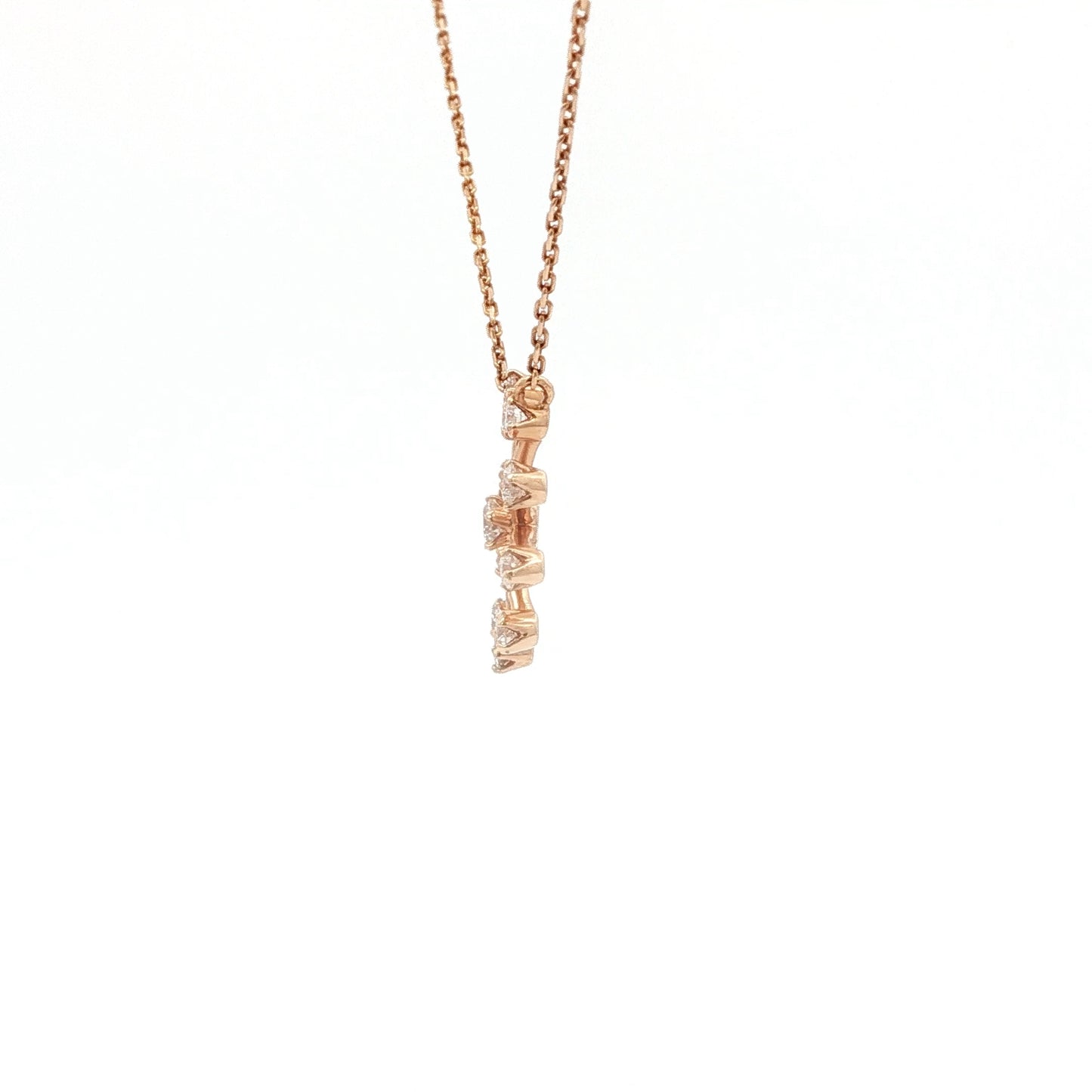 18kt Pink Gold Snowflake Pendant