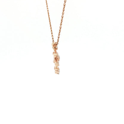 18kt Pink Gold Snowflake Pendant