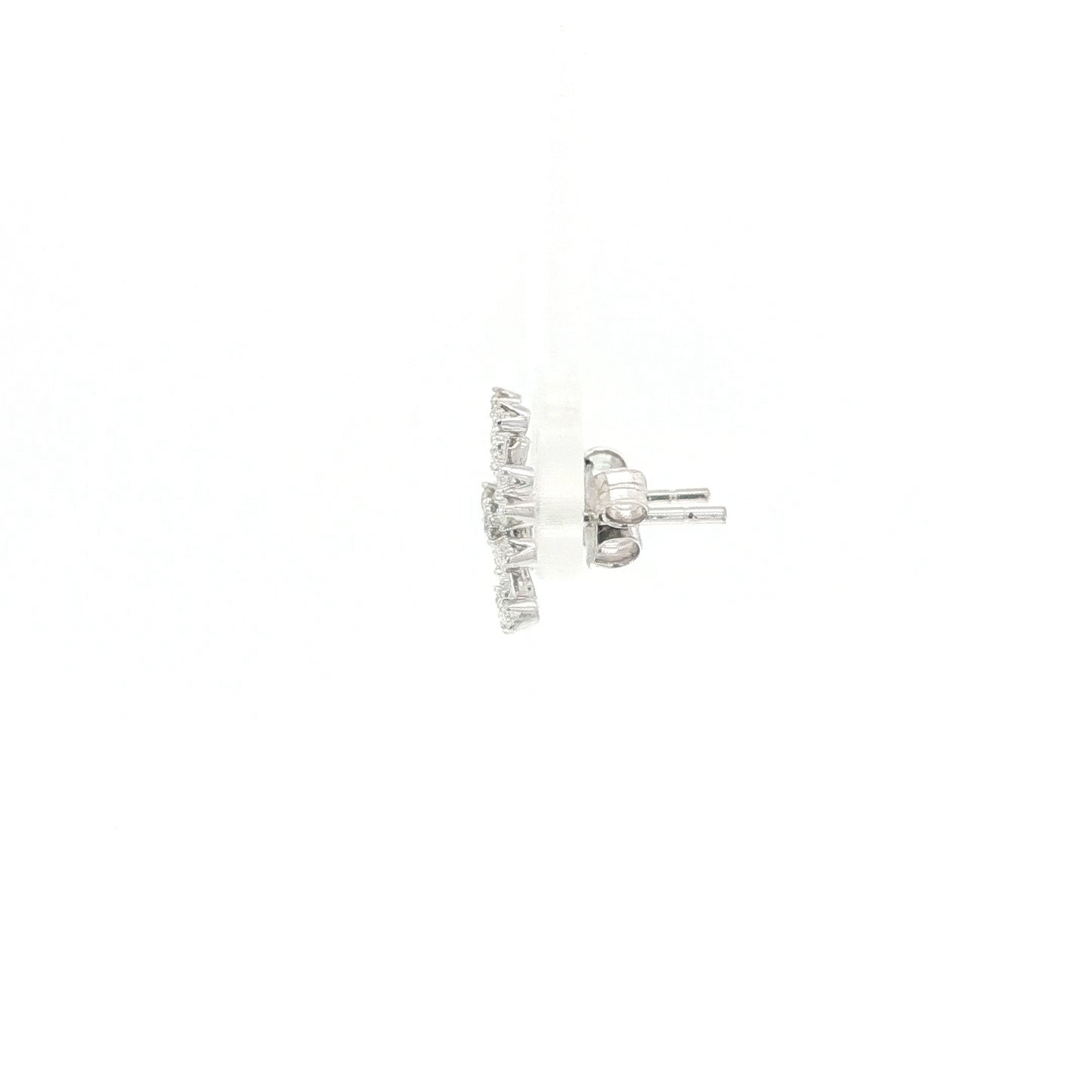 18kt White Gold Snowflake Earrings