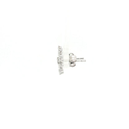 18kt White Gold Snowflake Earrings