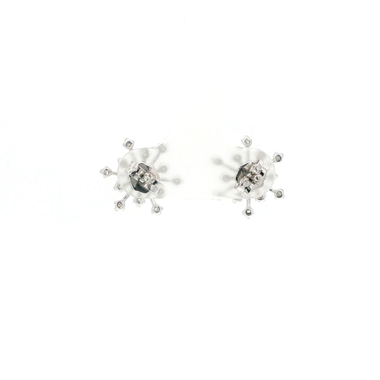 18kt White Gold Snowflake Earrings