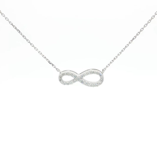 18kt White Gold Infinity Pendant