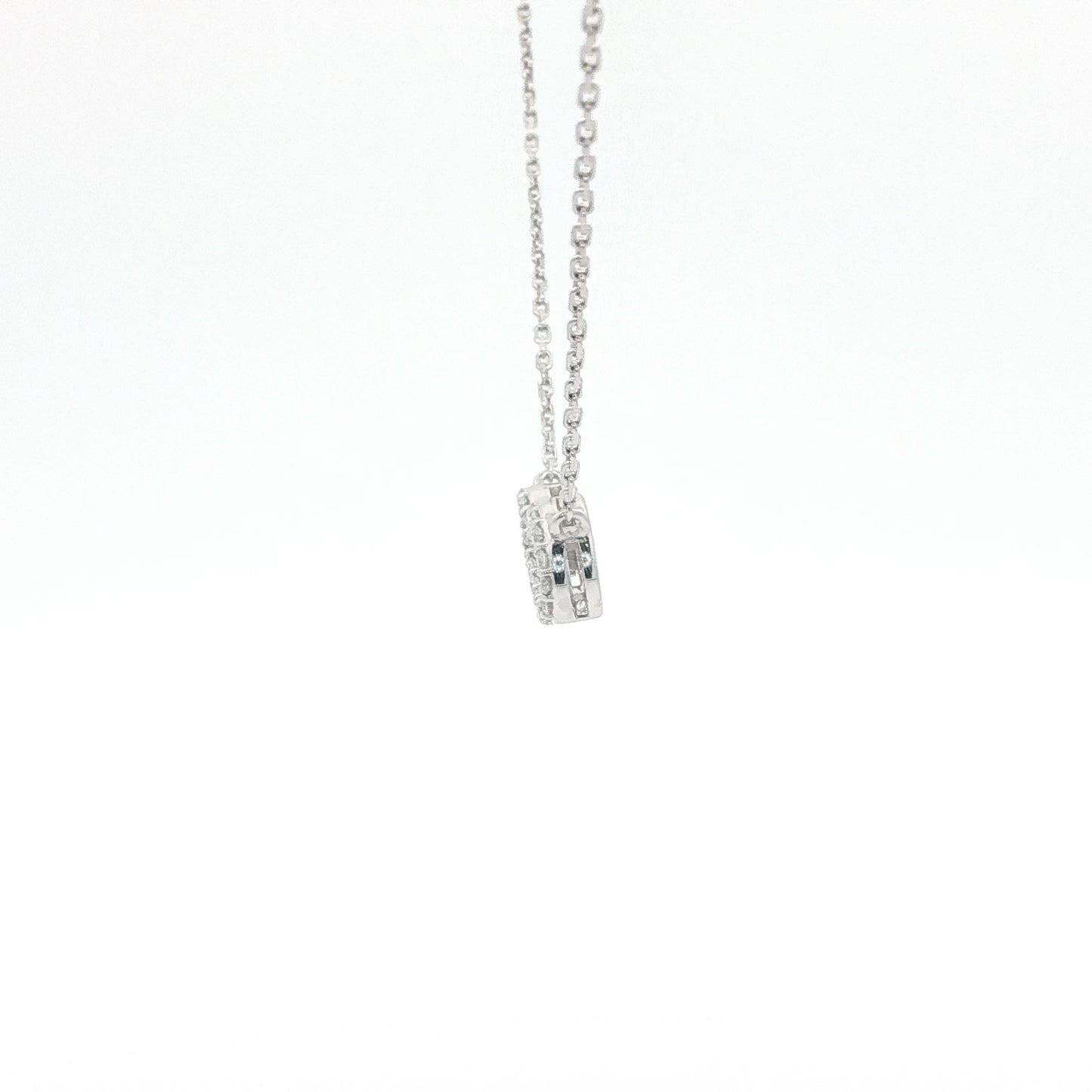 18kt White Gold Infinity Pendant