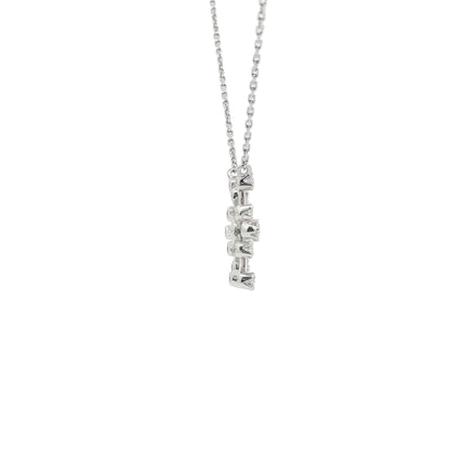 18kt White Gold Medium Diamond Snowflake Pendant