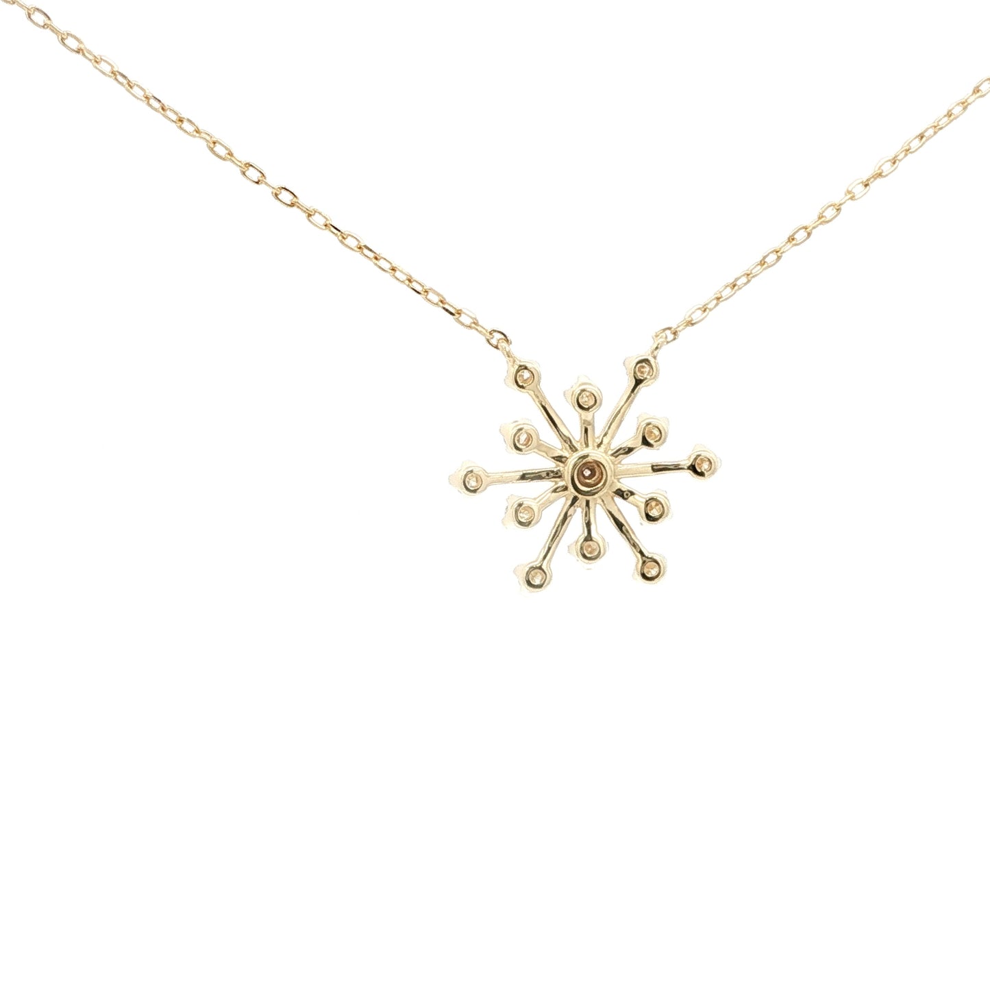 18kt Yellow Gold Snowflake Pendant