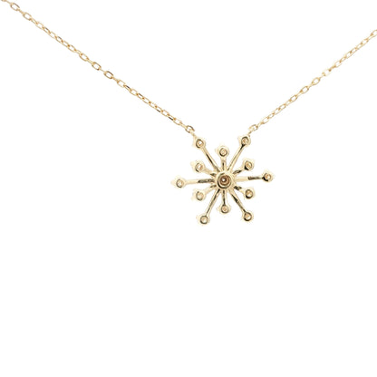 18kt Yellow Gold Snowflake Pendant