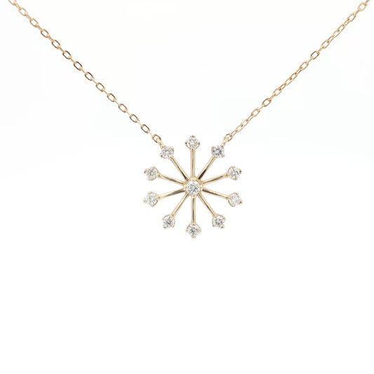 18kt Yellow Gold Snowflake Pendant