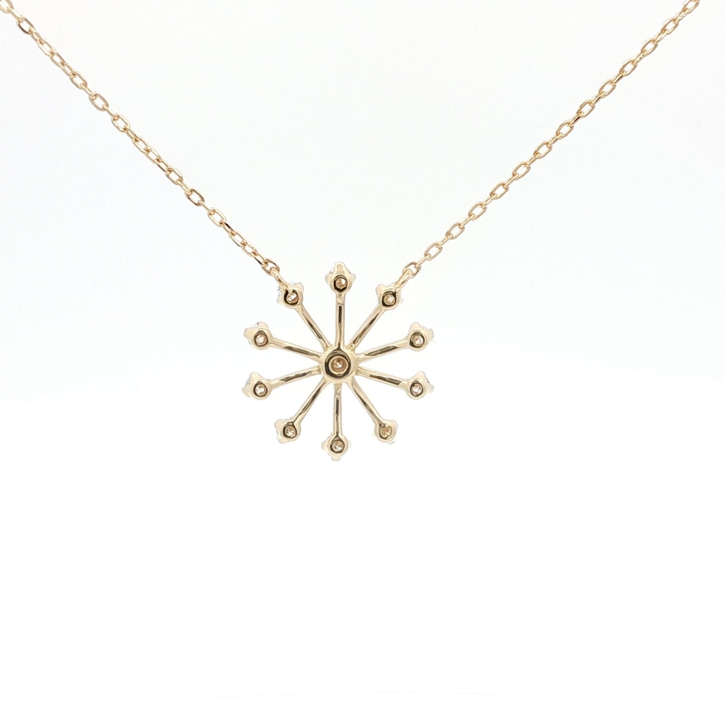18kt Yellow Gold Snowflake Pendant