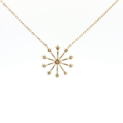 18kt Yellow Gold Snowflake Pendant