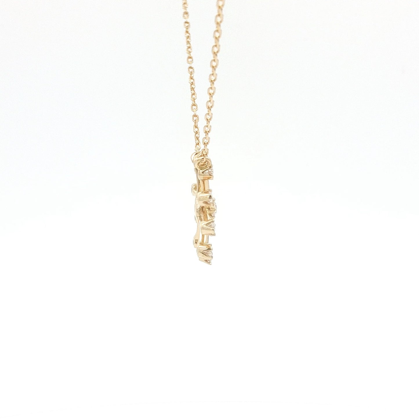 18kt Yellow Gold Snowflake Pendant