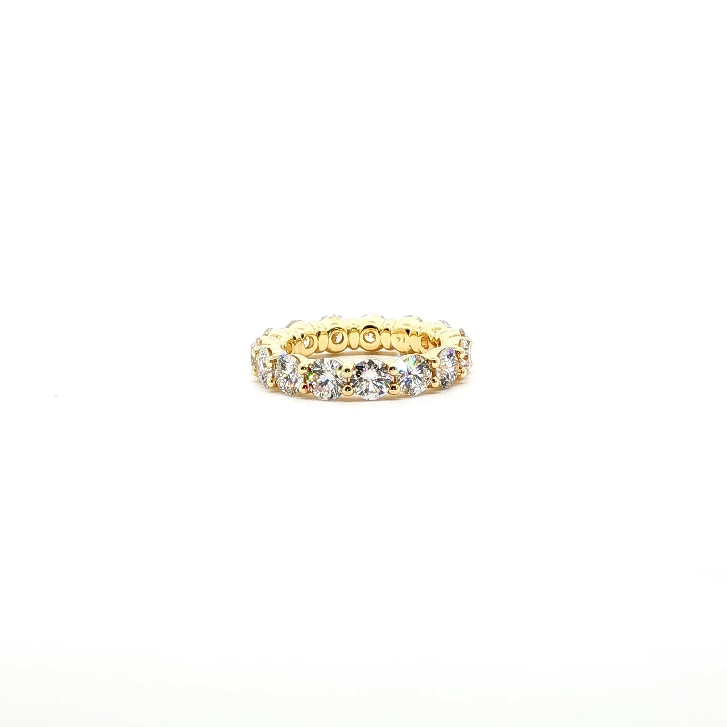 14kt YG Lab Diamond Wedding Band