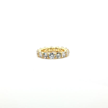 14kt YG Lab Diamond Wedding Band