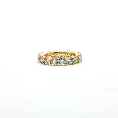 14kt YG LAB Diamond Wedding Band