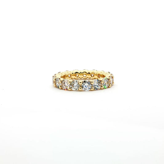 14kt YG LAB Diamond Wedding Band