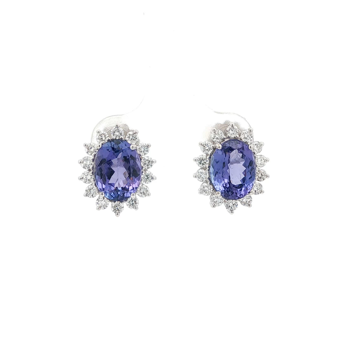 18kt WG Diamond and Tanzanite Earrings