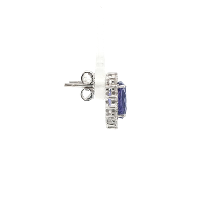 18kt WG Diamond and Tanzanite Earrings