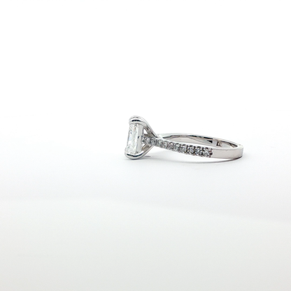 14kt CVD Solitaire Ring 1.51ct Lab Diamond