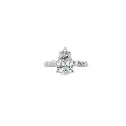 14kt White Gold Lab Diamond Engagement Ring 3ct