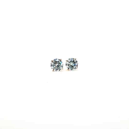 14kt YG 3.13 ctw LAB Earrings