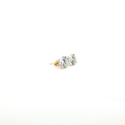 14kt YG 3.13 ctw LAB Earrings