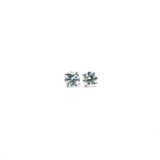 14kt WG 3.10ctw LAB Martini Stud Earrings