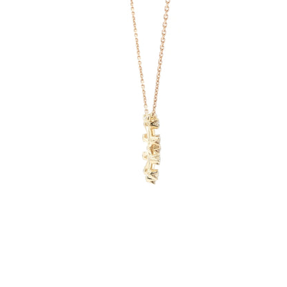 18kt YG Snowflake Pendant .46ctw Rd N