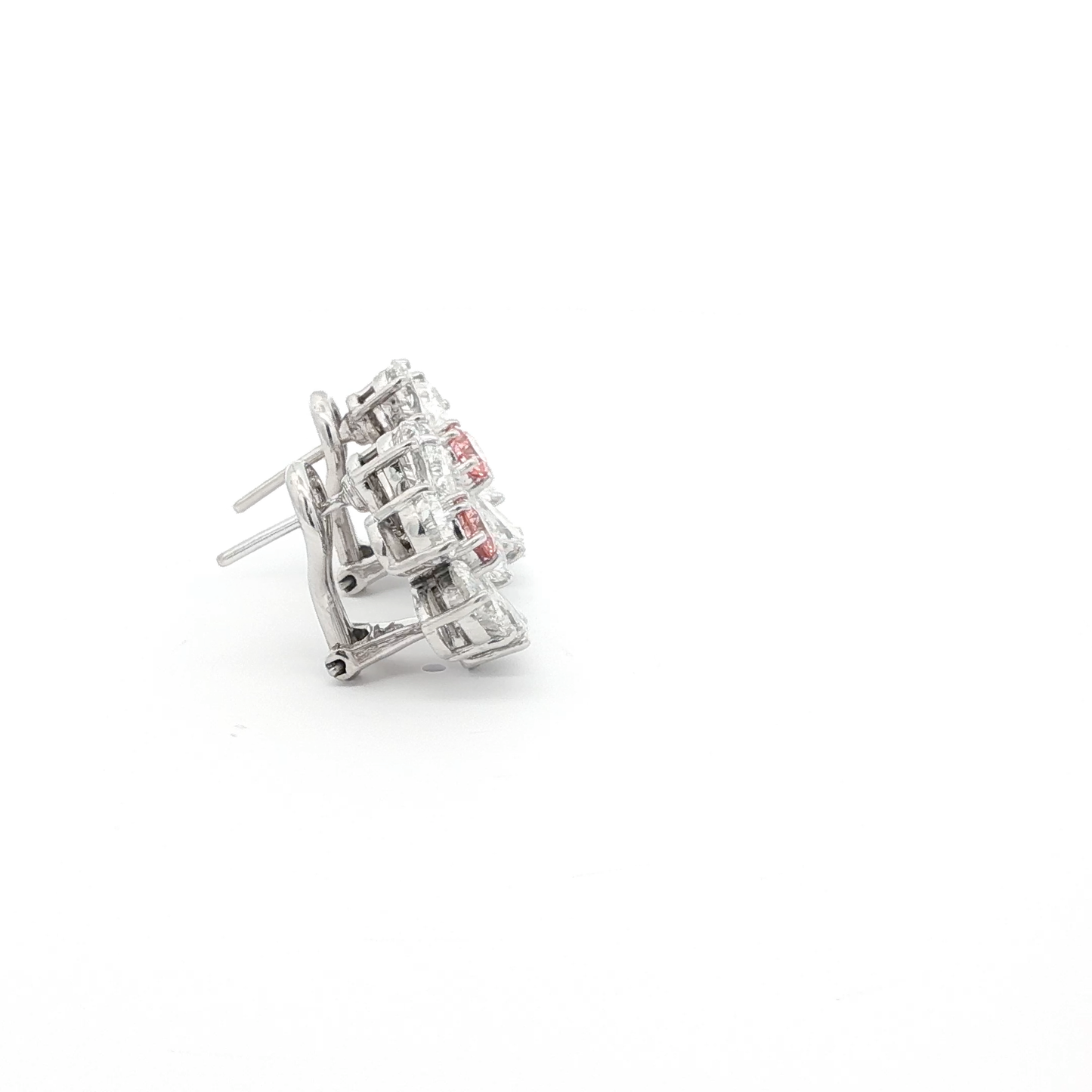 Rosé Petal Diamond Flower Studs