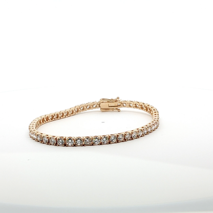 14kt Yellow Gold Diamond Tenis Bracelet