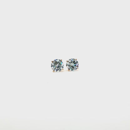 14kt YG 3.13 ctw LAB Earrings