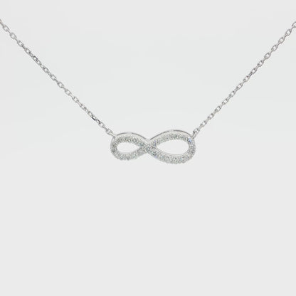 18kt White Gold Infinity Pendant