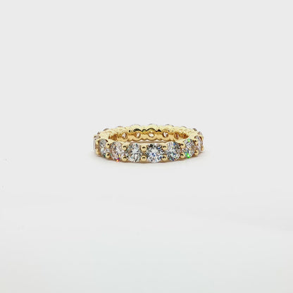 14kt YG LAB Diamond Wedding Band
