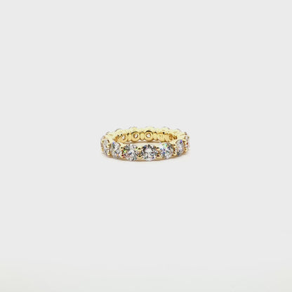 14kt YG Lab Diamond Wedding Band