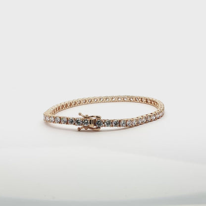 14kt Yellow Gold Diamond Tenis Bracelet